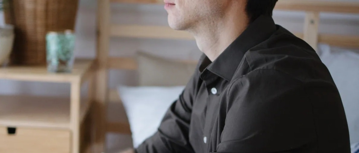 Man in a calm, reflective moment